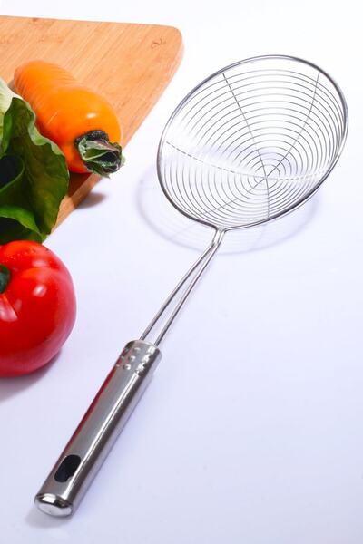 Porselen Diyarı Steel Stainless Oil Colander 33 Cm