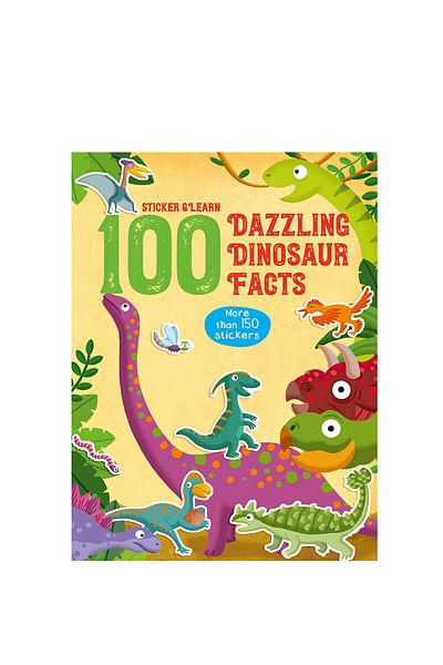 Yoyo Books 100 Facts Sticker and Learn Dazzling Dinosaur Facts
