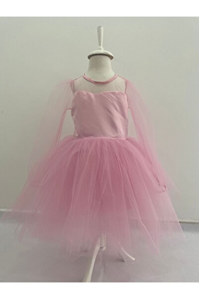 Pano Kids Patiska Nostalji РОЗОВА РОКЛЯ С ДЪЛЪГ РЪКАВ