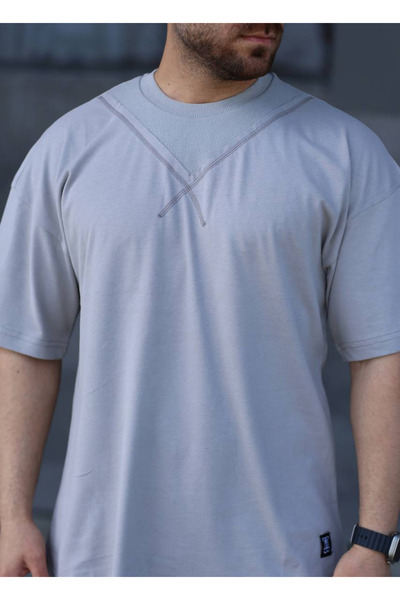 ixir Оверсайз чоловічий футболка X з малюнком сірий