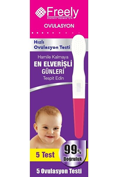 Freely Ovulasyon (YUMURTLAMA) Testi 5 Adet / Hamile Kalmaya Elverişli Günleri Tespit Eder