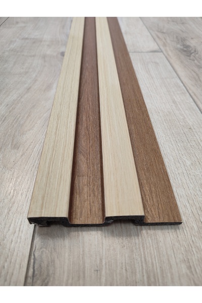 Dekoros Bej Ahşap Desen Polimer Lambri Duvar Kaplama, Her Boy 12x290 cm, 12 Adet (Toplam 34,80 mt.)