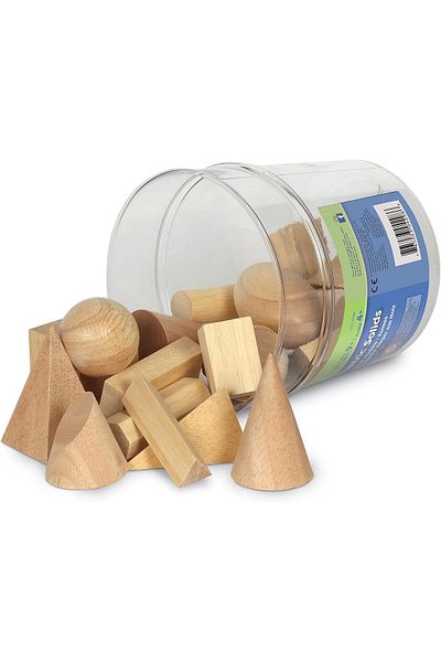 Learning Resources Wooden Geometric Shapes 19 Pieces