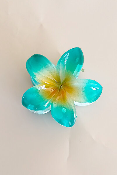 Genel Markalar Lotus Çiçek Parlak Akrilik Kadın Mandal Toka / Saç Tokası 4 cm