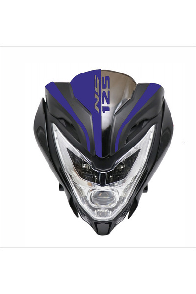 YAMANB ملصق رأس للزجاج الأمامي Pulsar Ns 125 باللون الأزرق اللامع