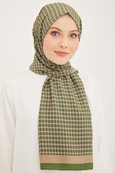 Armine Honeycomb Modal Shawl Green Mink