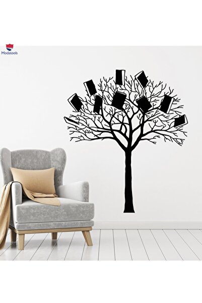 Modatools Çocuk Odası Duvar Sticker Kitaplar Ağaç Kütüphane Okuma Odası Köşe ...