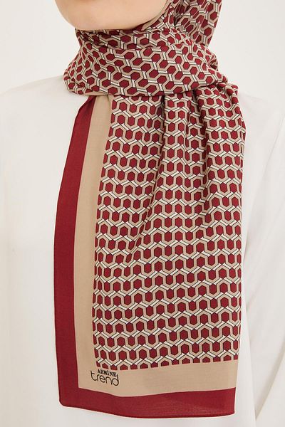 Armine Κυψελοειδή σάλι Claret Red Light Mink
