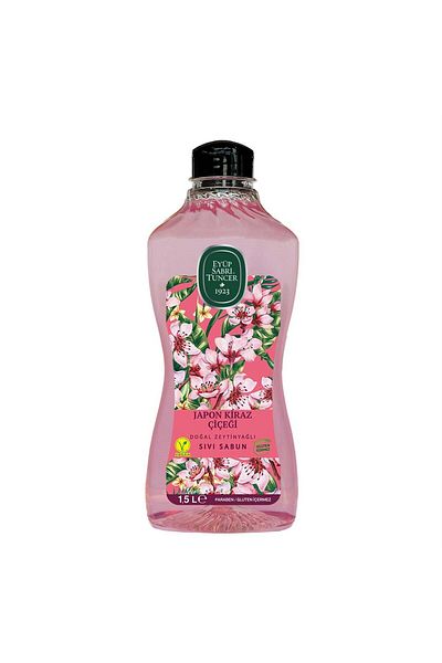 Eyüp Sabri Tuncer Japanese Cherry Blossom Natural Olive Oil Liquid Soap 1.5 lt 3 PCS