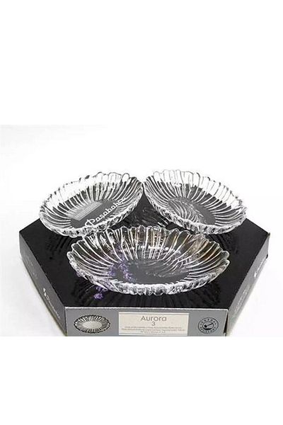 Paşabahçe Aurora Set of 3 Small Oval Plates 15x10cm