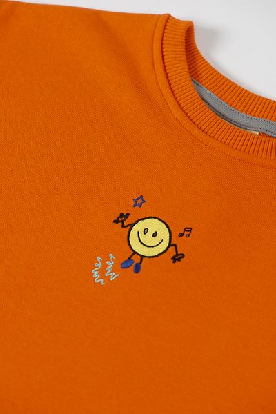 BEETLEBEEZ Kids Unisex Orange Sweatshirt