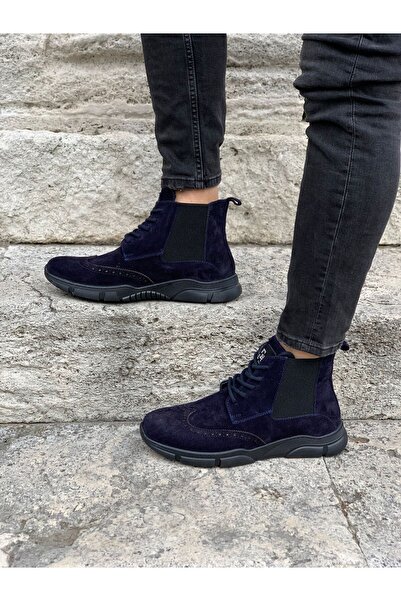 LONATOLİA Erkek Hakiki Deri Süet Bağcıklı Bot
