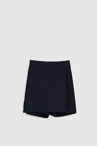 LC Waikiki Fustă scurtă de bază bleumarin închis pentru fete cu talie elastică din stilul tău fashion