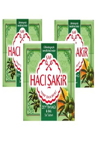 Hacı Şakir صابون حمام Hacısakır 600 جرام بزيت الزيتون × 3 قطع