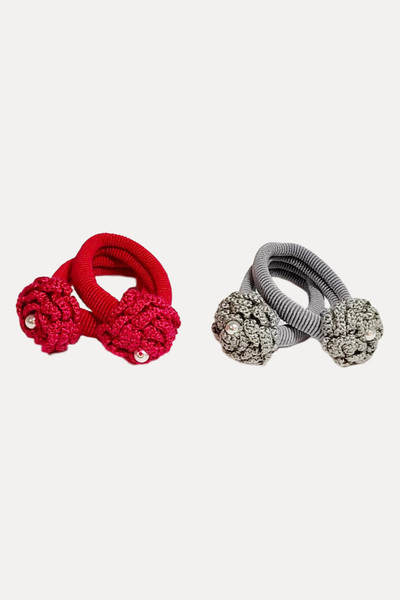 nftart.design Children's Rubber Buckle Set with Pearls, Roses and Flowers
