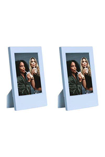 Fujifilm Instax Mini Film Uyumlu Mavi 2'li Klasik Fotoğraf Çerçeve Seti