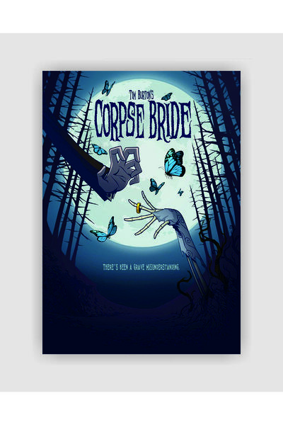fırsatlar diyarı Corpse Bride Film Duvar Posteri - Kalın Kağıt - Çerçevesiz
