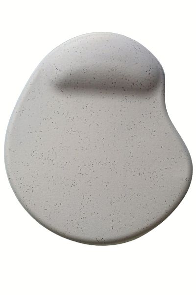 usin Oval Gray Sand Pattern Wrist Support Non-Slip Computer Notebook Mouse Pad-Maus Pad with Wristband