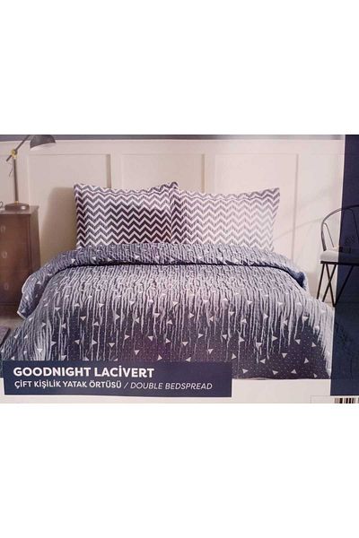 Özdilek ÖZDİLEK GOODNIGHT NAVY BLUE DOUBLE BED COVER