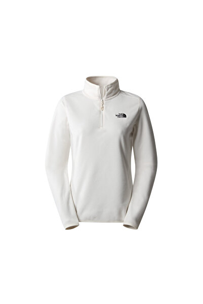 THE NORTH FACE W 100 Glacier 1/4 Zip Γυναικεία φούτερ από φλις για εξωτερικούς χώρους NF0A855MN3N1 Λευκό