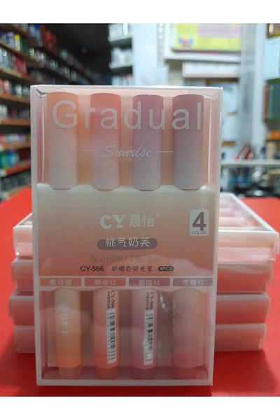 gebzeli phosphorescent pencil set 4 pcs soft (pastel) ORANGE-CREAM TONES