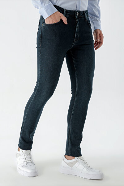 Morven Ανδρικό τζιν χακί τζιν Slim Fit