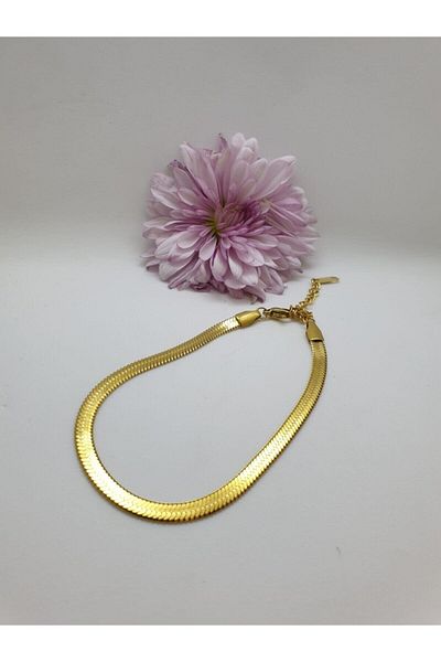 ROMERON Women's - Italian Chain Gold Bracelet