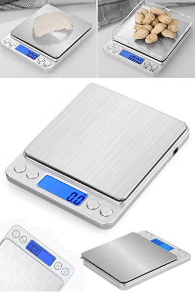 easytekno Dijital Ekranlı Paslanmaz Çelik Profesyonel Hassas Terazi Tartı Gra...