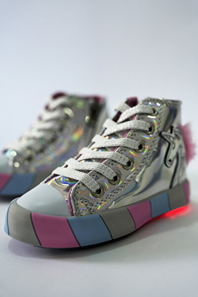 AYS SHOES Ortopedik Unicorn Hologramlı Kız Sneakers