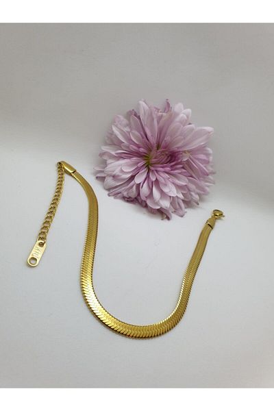 ROMERON Women's - Italian Chain Gold Bracelet