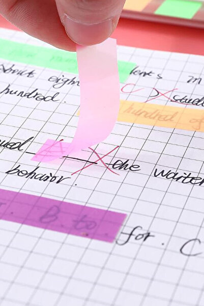 NaSaDAN Yapışkanlı Işaretleyici Postit Not Kağıdı 7 Renk