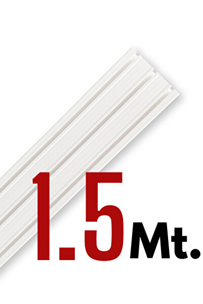 Bilarch 3 Raylı Korniş Perde Rayı 1.50 Metre Kaliteli Sağlam Ambalaj