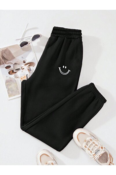 Adrift Trening cu imprimeu expresiv, talie elastică, căptușit termic, pentru ...