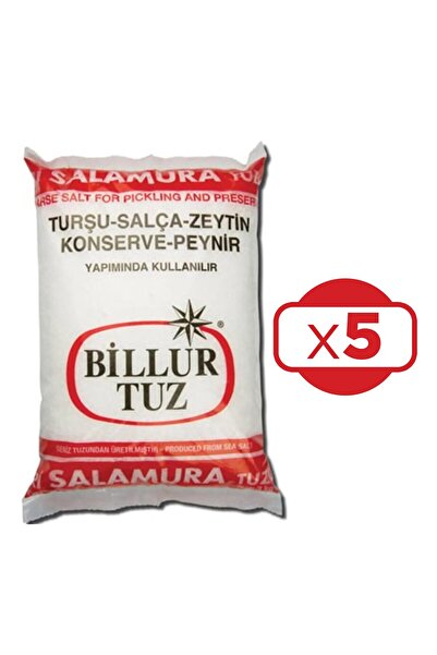 Billur Tuz Billur İri Salamura Tuz 3000 gr x 5 Adet (15 kg)