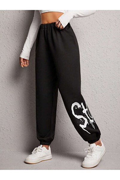 Adrift Φόρμα με σχέδιο γραμμάτων, ελαστική μέση, 4 εποχών