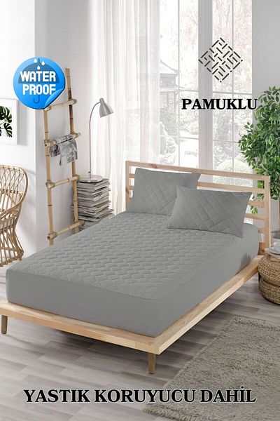 ELY PARKER Colored Sheet and Pillow Mattress - Liquid Proof, 100% Cotton (Total 3 Pieces)