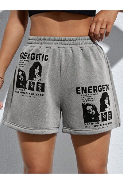 Adrift Γραφικό σορτς PETITE Figure και Slogan