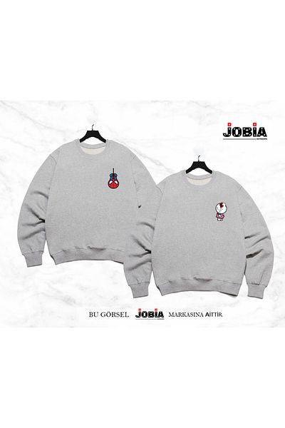 Jobia Outdoors Γυναικείο Ανδρικό Spiderman Hello Kitty με στάμπα Lover Combination Crew Neck 3 νήματα ράστερ 2 λίτρων