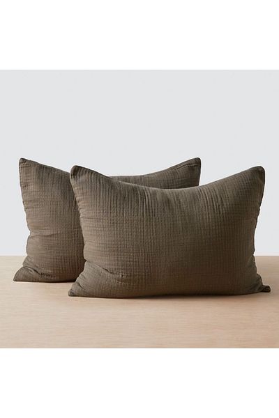 Melissa 100% Organic Muslin 2-Piece Pillow Case Pillow Case 2 Pieces - Dark Green