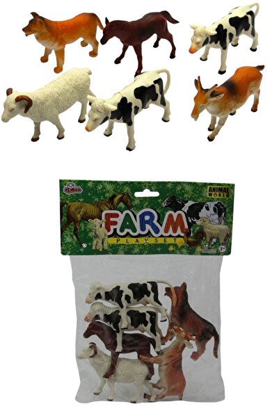 VARDEM OYUNCAK Çiftlik Hayvanları Seti 13 Cm 6 Adet