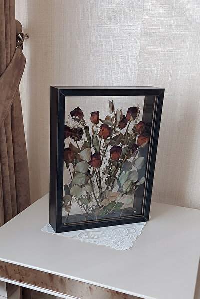 Verda Çerçeve Ramă de memorie bidirecțională de 30x40 cm! Cutie de trandafiri Cutie transparentă de trandafiri