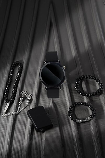 wesscollection Erkek Kol Saati Çakmak Tesbih ve Bileklik Seti