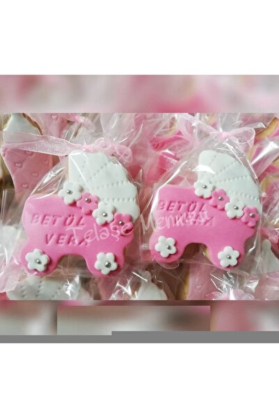 telaşe memuru 20 قطعة من كوكيز الأطفال حديثي الولادة في ألوان وردية، كوكيز بو...