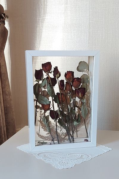 Verda Çerçeve Rama bidirecțională de 25x35 cm Deep Rose! Cadru pentru buchet de mireasă!