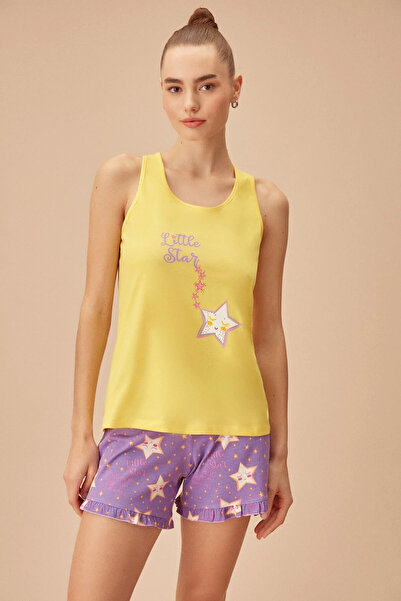 SUWEN Bella Şort Takımı - YILDIZ BASKILI