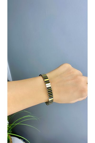 JustGAF Gold And Silver Two-Color Italian Brand Flexible Model Spring Steel Bracelet