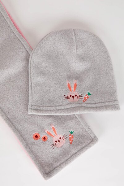 DeFacto Dívčí 2dílný fleecový šátek Beanie Set B4389a523wn