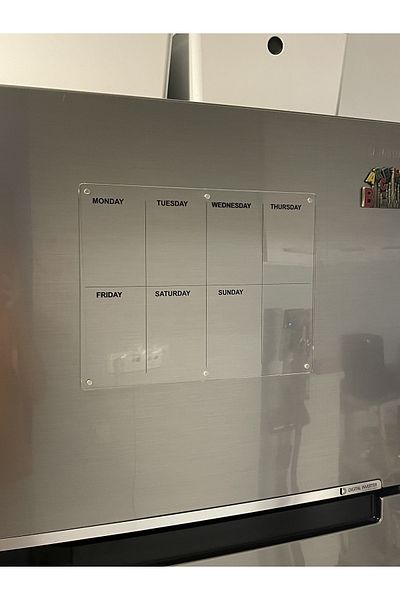 Trend Pleksi Magnetic Plexi Weekly Planner Board (Transparent - Black)