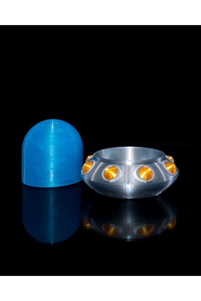 TuransoyCraft Uzay Gemisi Ufo Baharat Öğütücü Tütün Öğütücü Grinder 7CM