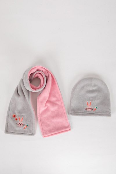 DeFacto Dívčí 2dílný fleecový šátek Beanie Set B4389a523wn
